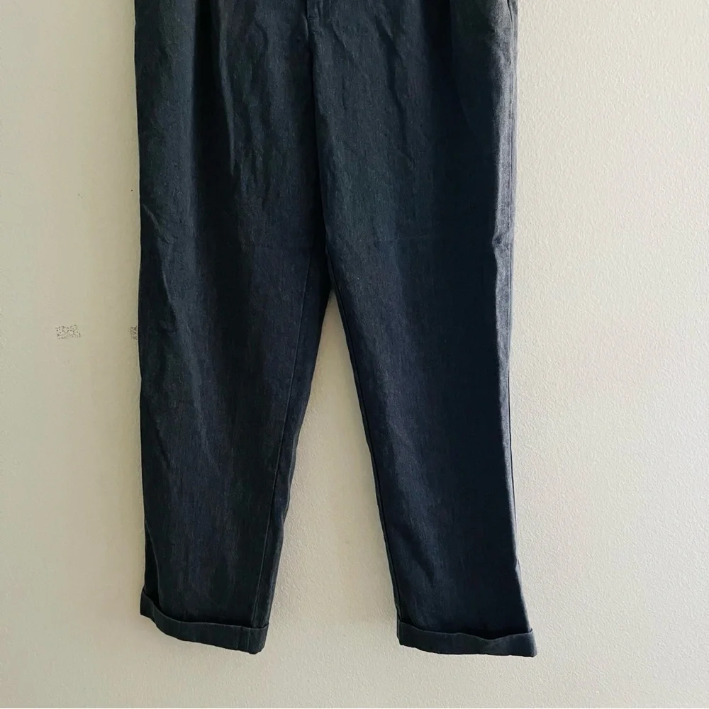 LANDS' End Men's Gray Traditional Fit Trousers Dress Pants Size 34